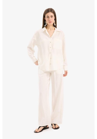 Defacto Regular Fit Esnek Belli Plaj Pantolonu-fall İn Love E1172ax25smwt16 Beyaz