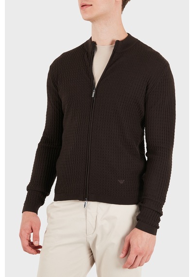 Emporio Armani Logolu % 100 Yün Regular Fit Bisiklet Yaka Hırka Erkek Hırka Em006315 Af27831 F6017 Koyu Kahve Koyu Kahverengi Emporio Armani Logolu % 100 Yün Regular Fit Bisiklet Yaka Hırka Erkek Hırka Em006315 Af27831 F6017 Koyu Kahve Koyu Kahverengi
