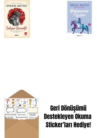 Solgun Karanfil + Yağmurun Gelini + Okuma Sticker'ları