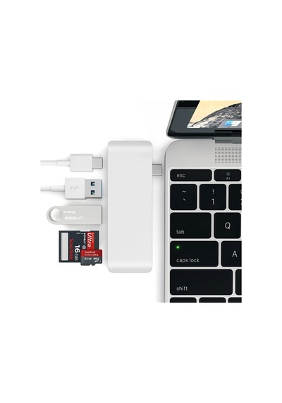 Ally 5 İn1 Usb-c Hub 3.0 Type-c Şarj Kart Reader Type-c Bütün Cihazlar İçin- 5775 Gümüş