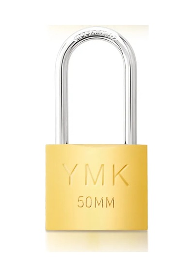 Ymk Eko Sarı Boyalı Uzun Kancalı Asma Kilit 50mm 1