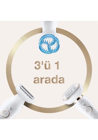 Braun Silk-Epil 9 Flex 9010 SensoSmart 6 Ek Parçalı Epilatör