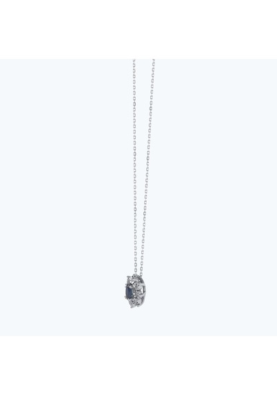 Altınbaş Pırlanta Safir Oval Çiçek Kolye Esd795xxs-14k