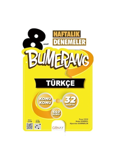 Günay 8.Sınıf Lgs Bumerang Haftalık Denemeler Türkçe - Güncel
