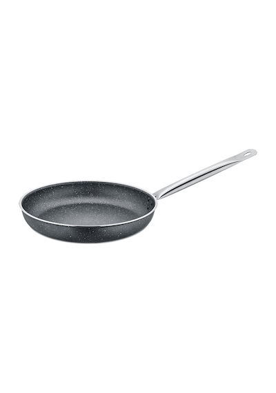 Polochef Megatron Granit Çelik Saplı Izgara,patates,balık Kızartma Tavası Büyük Boy Mega 32 Cm Gri