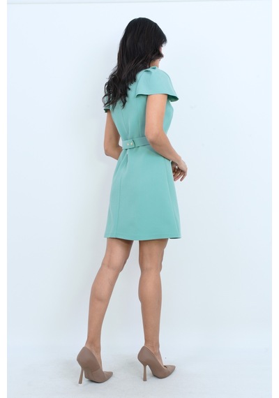 Dorne Moda Özel Koleksiyon Düğme Detaylı Kemerli Mini Elbise - Düğün - Mezuniyet - Ofis Şıklığı Turkuaz Turkuaz Dorne Moda Özel Koleksiyon Düğme Detaylı Kemerli Mini Elbise - Düğün - Mezuniyet - Ofis Şıklığı Turkuaz Turkuaz