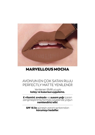 Avon Ultra Mat Ruj Marvellous Mocha + Nude Suede + Pure Pink