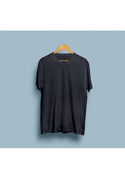 Oversize Düz Siyah T-shirt Siyah