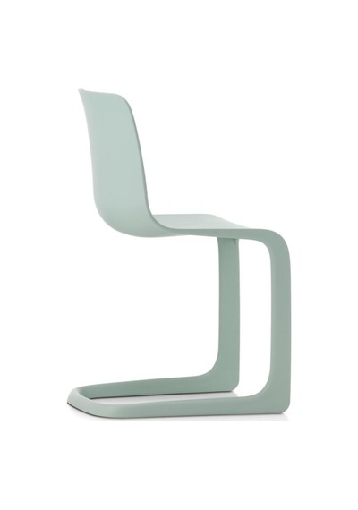Vitra Evo - C Klasik Sandalye, Modern Yorum, Mat Yüzey, Ergonomik Tasarım, Geri Dönüştürülmüş Malzeme Turkuaz