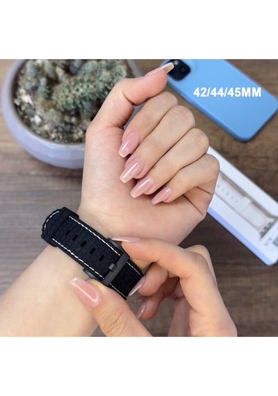Apple Watch Uyumlu 1/2/3/4/5/6/se/7/8/9seri 42/44/45/49mm Kordon Kayış Silikon Mt78