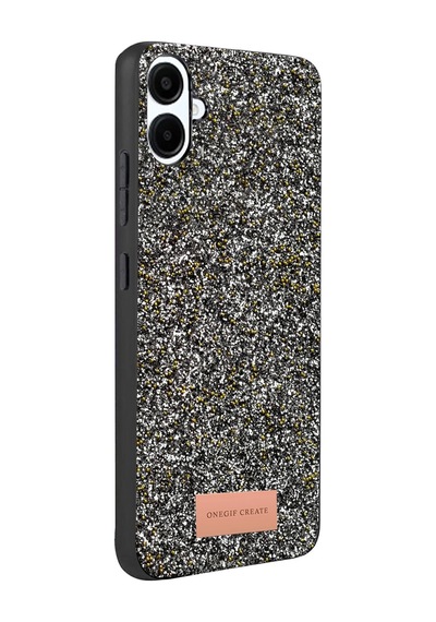 Onegif Samsung Galaxy A07 4g Bright Simli Kapak - Gold 0.2M-Çok Renkli