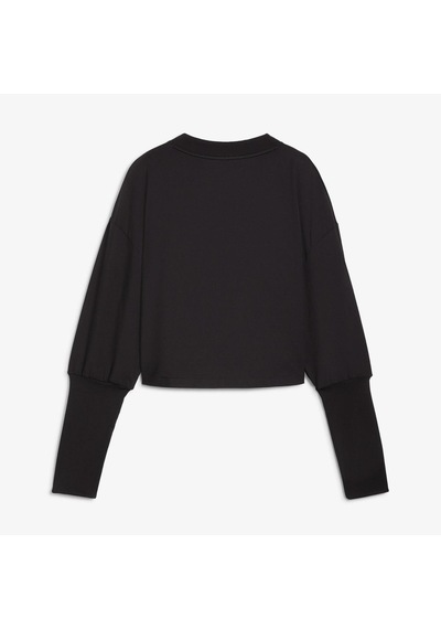 Puma 52568801 Studio Cloudspun Crew - Short Kadın Sweatshirt Siyah
