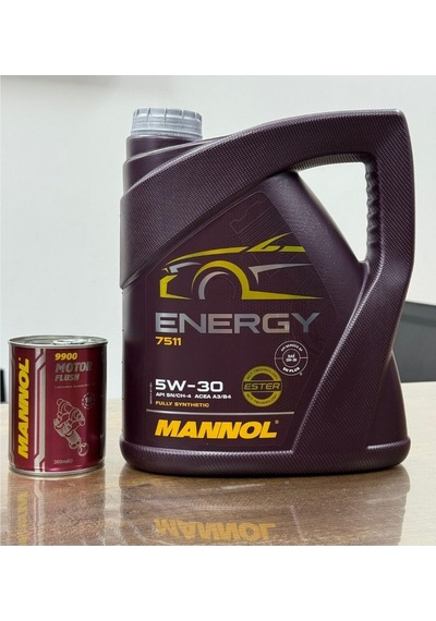 Mannol 5W-30 Energy 7511 Motor Yağı Ve Motor Flush Motor İç Temizleyici Katkısı