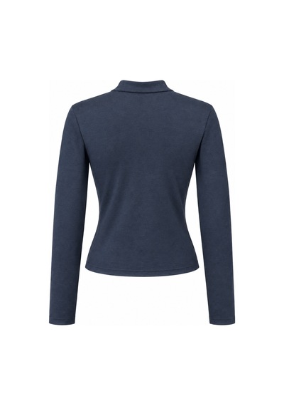 Mixray 2243 Kadın Yarım Balıkçı Yaka Uzun Kollu Slim Fit Bluz Lacivert