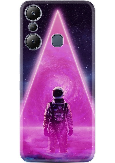 Infinix Hot 20i Kılıf Resimli Desenli Silikon Platinium Series Astro Purple2 1907