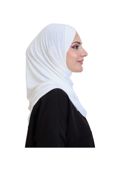 Modish Group Kadın Hazır Türban Çapraz Tek Parça Pratik Namaz Başörtüsü Krem