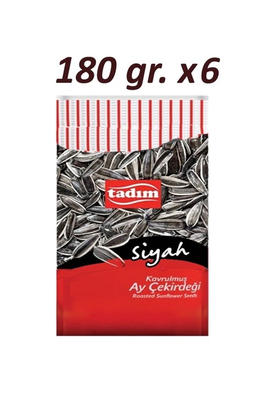 Tadım Ayçekirdeği Kavrulmuş Siyah ve Bol Tuzlu 12 x 180 G