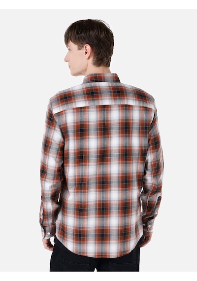 Colin's Colins Slim Fit Turuncu Erkek Uzun Kol Gömlek Cl1066767 Turuncu