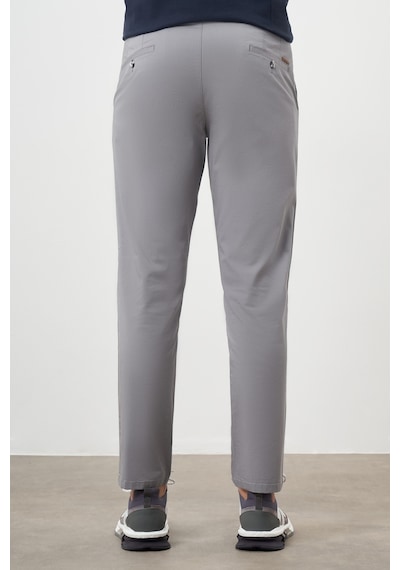 Morven Erkek Gri Yazlık Pamuk Yan Cep Dynamic Fit Chino Pantolon Gri