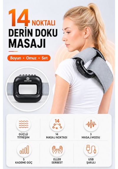 Ds20 G5 Tip Şarjlı Vücut Masaj Cihazı Sıkılaştırıcı Ve Selülit Azaltıcı Masaj Aleti Siyah