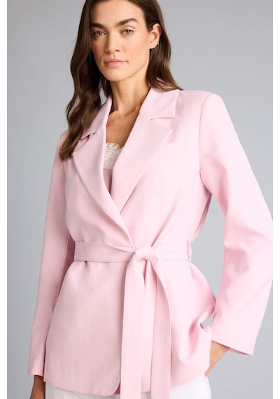 Defacto Regular Fıt Ceket Yaka Blazer Ceket H0851ax26smpn69 Pembe-pn69