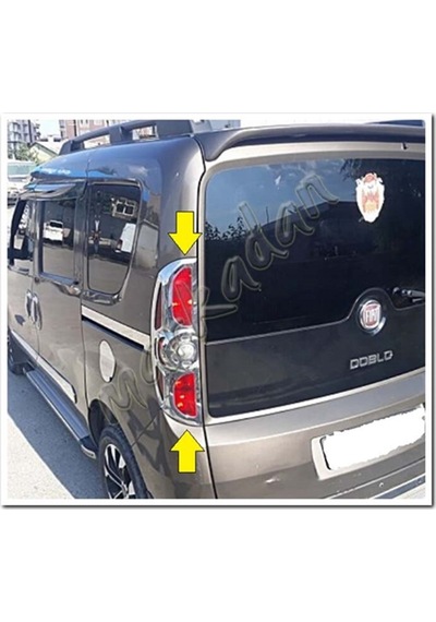 Markadan Fiat Doblo Krom Stop Çerçevesi 2010-2014 2 Parça Abs Kro