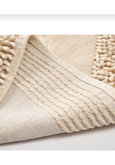 Cotton Special 2'li Pamuklu Klozet Takımı Vizon Banyo Paspas Seti Klozet Takımı Renkli