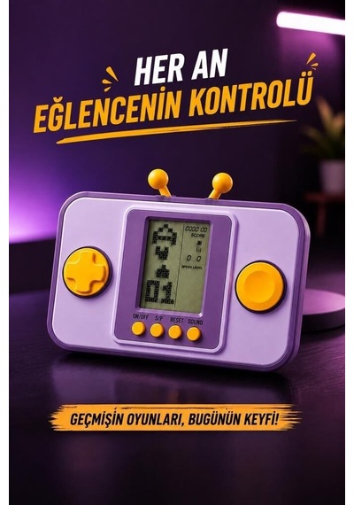 Gc-010 Mor El Atarisi Tetris Gameboy Joystick Arkadaş Eğlencesi Boş Vakit Hobi Eşyası