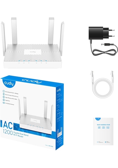 Cudy WR1300E 2.4 - 5 GHz 1200 Mbps Kablosuz Router