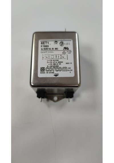 Corcom 6VV1 F7251 RFI Güç Hattı Filtresi, 6 Amp, 120/250 VAC, 50-
