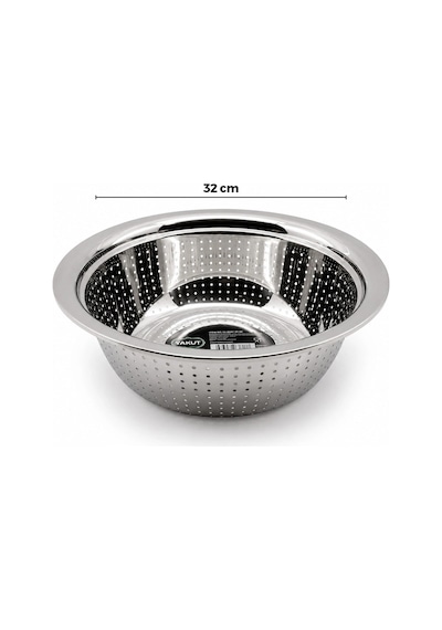 32cm Kulpsuz Paslanmaz Metal Sepet Süzgeç 5468 Renkli