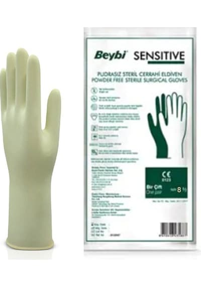 Beybi Sensitive Pudrasız Steril Cerrahi Eldiven No: 8