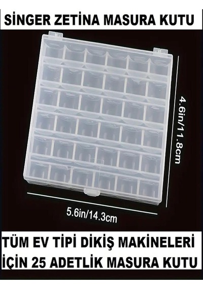 Singer Pfaff Dikiş Nakış Makinaları Için Masura Saklama Kabı Boş Masura Kutusu 25 Adet Masura Alır