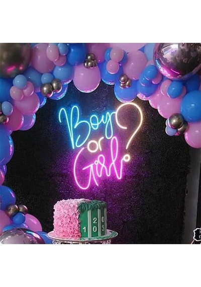Boy Or Girl Yazılı Neon Tabela Pembe