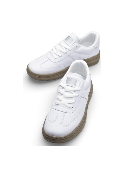 Ispartalılar 510 Hazır Taban Unisex Spor Ayakkabı Bağcıklı Rahat Sneaker Erkek Kadın Spor Ayakkabı Beyaz