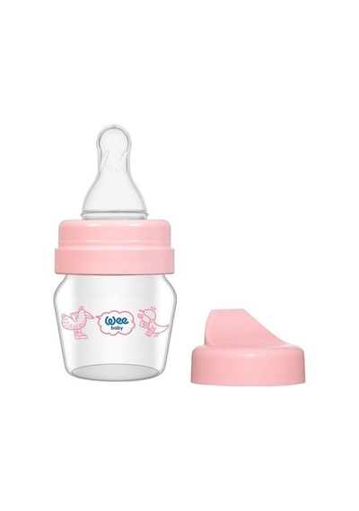 Wee Baby 0-6 Ay Pembe Mini Cam Alıştırma Bardağı Seti 30 ML Pembe