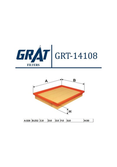 Hava Filtresi Grat 14108 Opel Vectra C