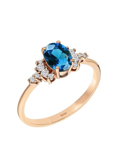 Sirius Pırlanta Ve London Blue Topaz Taşlı Ilayda Yüzük 0847R0026