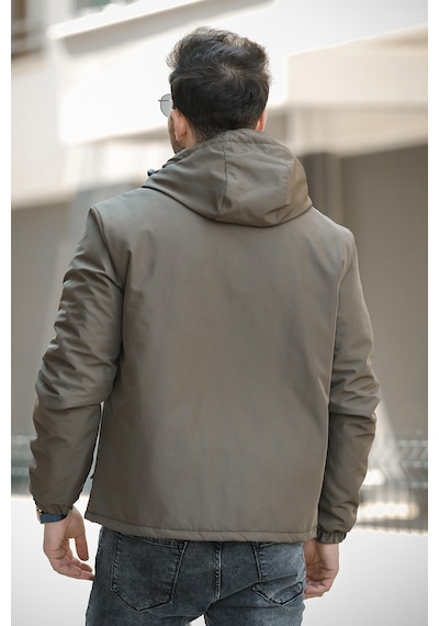 Oksit Jestad Su İtici Kapüşonlu Slim Fit Erkek Mont 001
