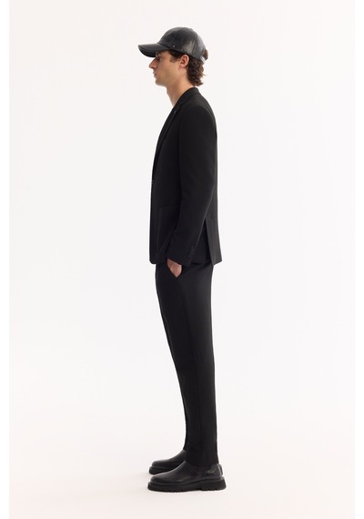 Avva Erkek Siyah Mono Yaka Bi-stretch Hafif Dokulu Blazer Comfort Slim Fit Ceket A52y4013 Avva Erkek Siyah Mono Yaka Bi-stretch Hafif Dokulu Blazer Comfort Slim Fit Ceket A52y4013