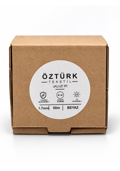 1.7 Mm Jaluzi, Stor Ve Katlamalı Perde İpi 50 Metre Polyester Beyaz