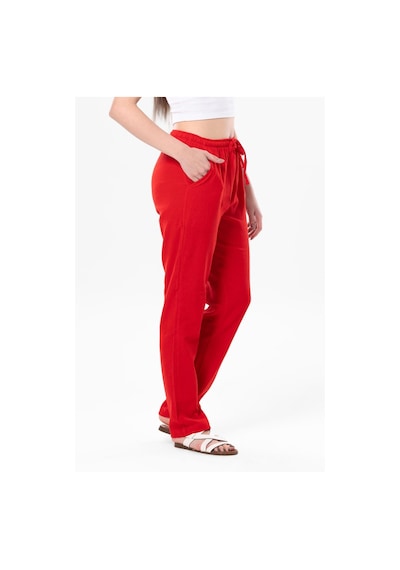 Eliş Şile Bezi Şile Bezi Çift Cepli Unisex Yazlık Pantolon Kırmızı Krmz-kırmızı Kırmızı