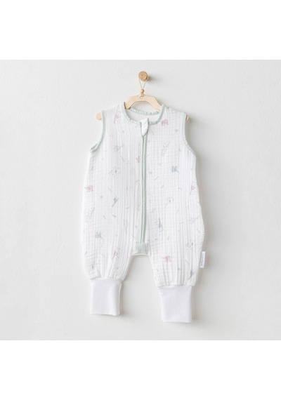 Andywawa Kız Bebek Tulum Romper Love Family Muslin Ac25520 Ekru
