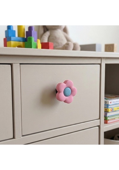 Çocuk Odası Mobilya Kulp Dolap Düğme Gül No:45 Pembe