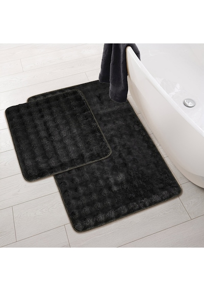 Soft Artos 2'li Banyo Paspası - Antrasit - 60x100 Cm + 50x60 Cm Renkli
