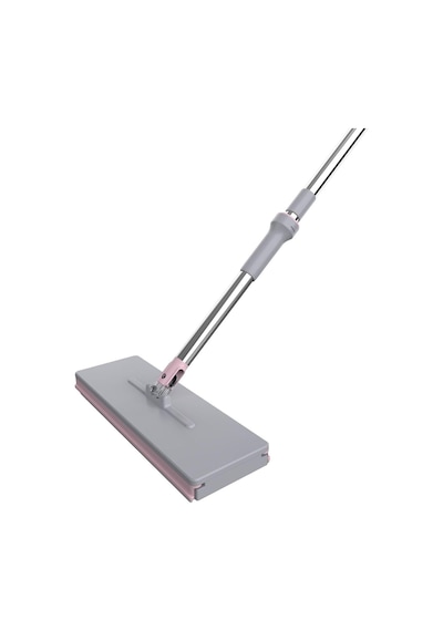 One Click Mop Paleti 4xl Büyük Palet 32cm, 8 Adet Bez Hediyeli, Asansörlü Mekanizma Çok Pratik, Gri-pudra