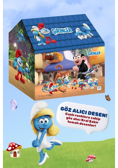 Ca Games Şirinler - Smurfs Temalı Lisanslı Kaliteli Kumaşlı 2 Kişilik Kolay Kurulum Eğlenceli Çocuk Oyun Çadırı Açık Mavi