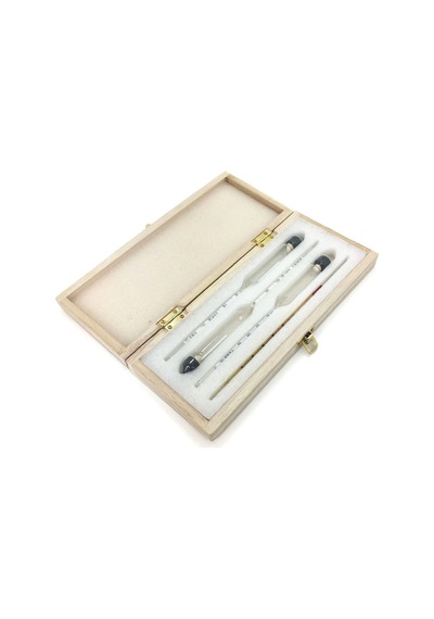 Aek-Tech 3'Lü Set Alkol-Metre 0-40-70-100 Ahşap  Kutulu