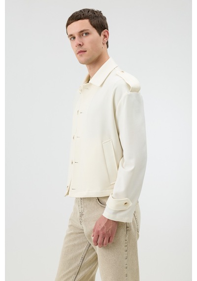 Antioch Boxy Fit Erkek Mont Ekru