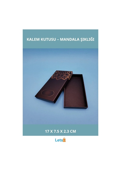 Mandala Tasarımlı Şık Kalem Kutusu 17 Cm X 7.5 Cm X 2.3 Cm Çok Renkli